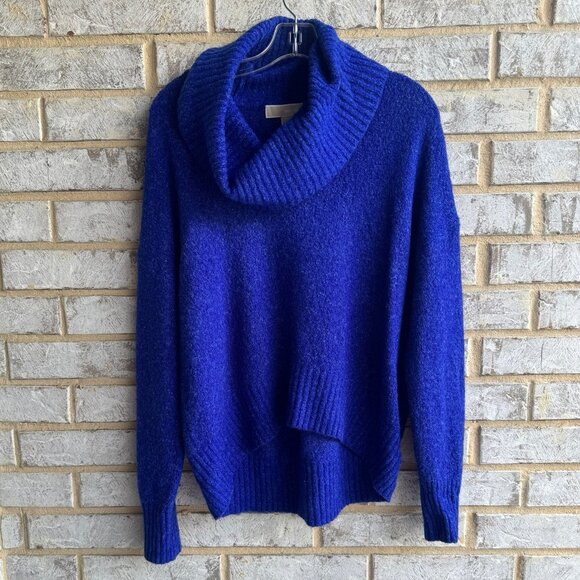 MICHAEL Michael Kors Long Sleeve Cowl Neck Wool Blend Hi-Lo Sweater Size L. - Picture 2 of 9